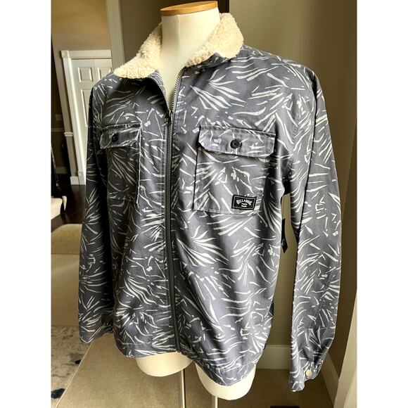 NWT Billabong Xander full zip gray print jacket size XL - Picture 2 of 6
